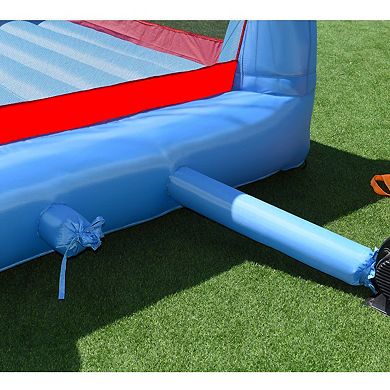 Gymax Inflatable Bounce House Castle Jumper Moonwalk Playhouse Slide Without Blower