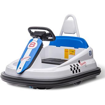 6V Kids Bumper Car: 360° Spin, 2 Speeds, LED & Music, Safety Belt