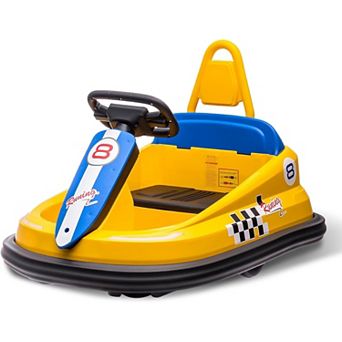 6V Kids Bumper Car: 360° Spin, 2 Speeds, LED & Music, Safety Belt