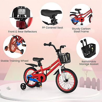 16 Inch Kids Bike with Removable Training Wheels for 4-7 Years Old