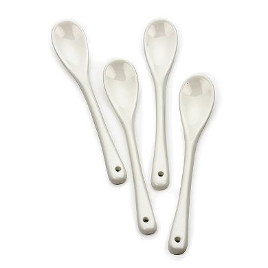 RSVP International Porcelain Egg Spoon 4 Piece