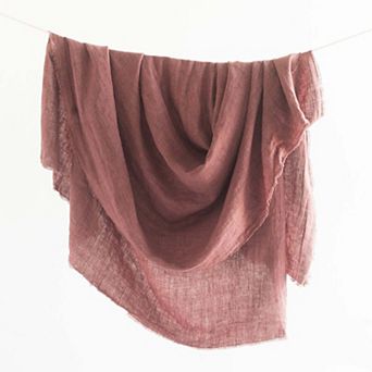 Stone Washed Linen Throw