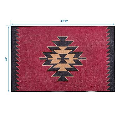 Park Designs Red Dawn Washable Indoor Rug 24" X 38"