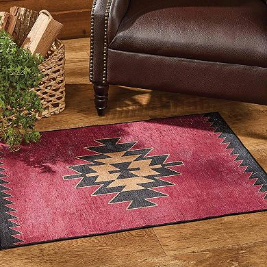 Park Designs Red Dawn Washable Indoor Rug 24" X 38"