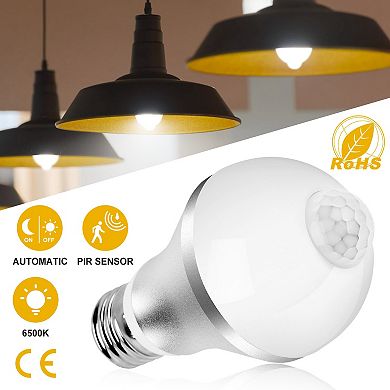 E27 Motion Sensor LED Bulb 9W,5W, 1000 lm. 6500K Auto On,Off Dusk-to-Dawn, Indoor, Outdoor