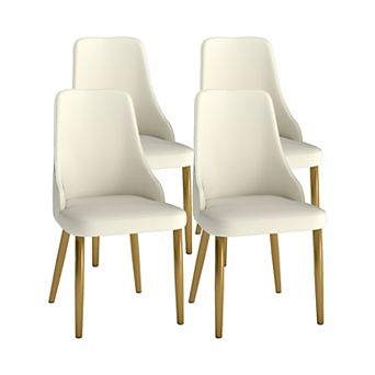 36.6" Upholstered Dining Chairs Set of 4
