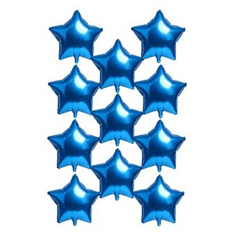 10 pc Star Shape Mylar Balloons in Blue for Birthday Wedding and Baby Shower Decoration