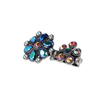 CTM Women's Western Stone Embellished Hat Clip