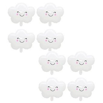 8 pc 18 Inch White Cloud Foil Balloons for Baby Shower Birthday Wedding Party Decorations