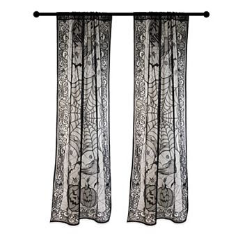 DII Happy Halloween Lace Window Panel