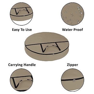 Covers&All Christmas Wreath Storage Bag with Carrying Handle & Dual Zipper