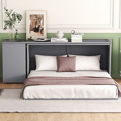 Whisen Morden Design Queen Size Murphy Bed with Rotable Desk