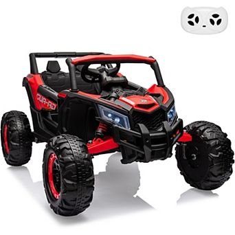 24V 2-Seater Kids UTV, Electric Ride-On Car with Remote, 2 Motors & LED Lights