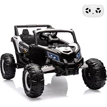 24V 2-Seater Kids UTV, Electric Ride-On Car with Remote, 2 Motors & LED Lights