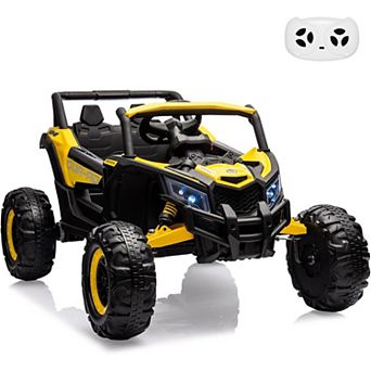 24V 2-Seater Kids UTV, Electric Ride-On Car with Remote, 2 Motors & LED Lights