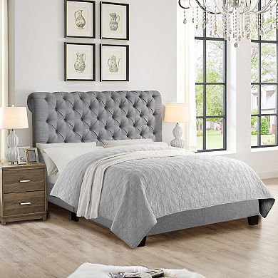 Modern Linen Platform Bed