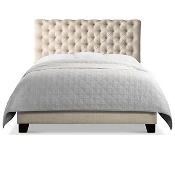 Modern Linen Platform Bed