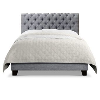 Modern Linen Platform Bed