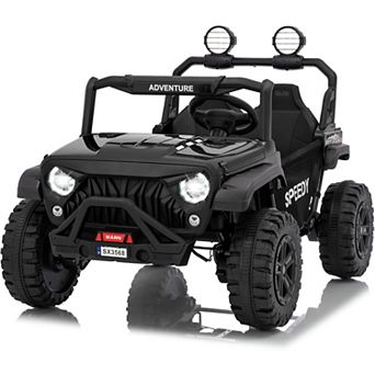 24V 4WD Kids UTV, 2-Seater with Remote, Spring Suspension & LED Lights