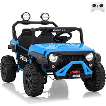 24V 4WD Kids UTV, 2-Seater with Remote, Spring Suspension & LED Lights