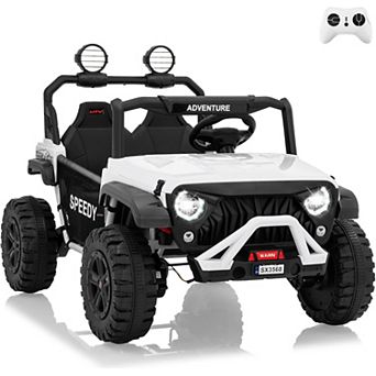 24V 4WD Kids UTV, 2-Seater with Remote, Spring Suspension & LED Lights