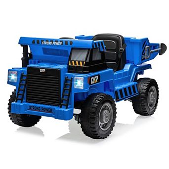 12V Electric Ride-On Dump Truck for Kid,Construction Vehicle with Remote Control,MP3/USB,Lights,Horn