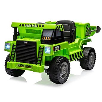 12V Electric Ride-On Dump Truck for Kid,Construction Vehicle with Remote Control,MP3/USB,Lights,Horn