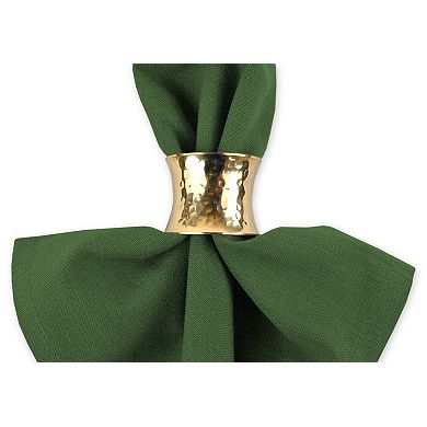 DII Hammered Gold Napkin Ring Set 12 Piece