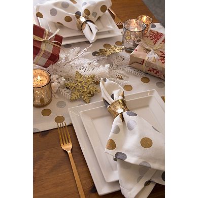 DII Hammered Gold Napkin Ring Set 12 Piece