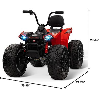 24V 4WD Kids ATV,Metal Suspension, EVA Tires, Bluetooth & Remote Control