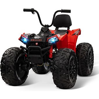 24V 4WD Kids ATV,Metal Suspension, EVA Tires, Bluetooth & Remote Control