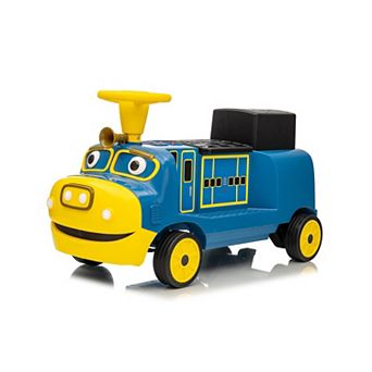 12V Kids Ride-On Electric Trackless Train Licensed by CHUGGINGTON,2-Seater with Flip-Up Storage Seat
