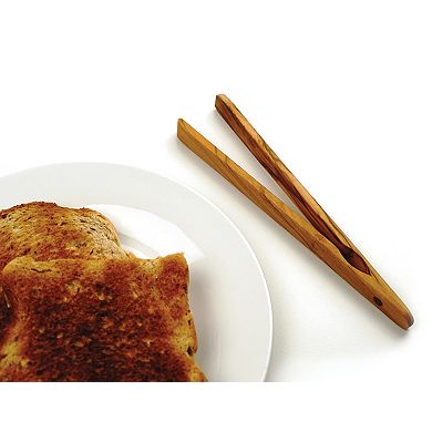RSVP International Olive Wood Toast Tongs
