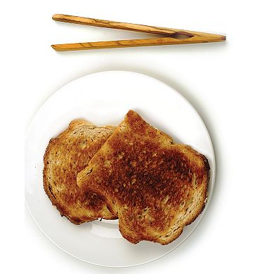 RSVP International Olive Wood Toast Tongs