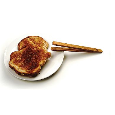 RSVP International Olive Wood Toast Tongs