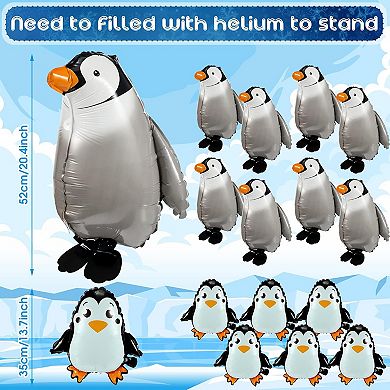 14 Pieces Penguin Jumbo Walking Foil Balloons for Birthday Party Wedding and Event Decor