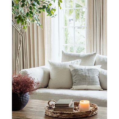 Riviera Hand-Stitch Throw Pillow Cover