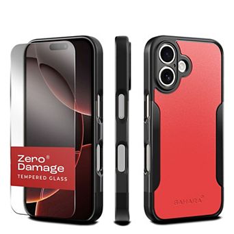 SAHARA - Classic Series Case & Tempered Glass Kit - Apple iPhone 16 Plus