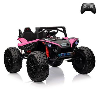 24V 2-Seater Kids Ride On UTV, 4WD Electric Vehicle with 10Ah Battery,17" EVA Wheels,Wide 20.5" Seat