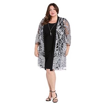 Plus Size R&M Richards 2 pc Embroidered Jacket & Dress Set
