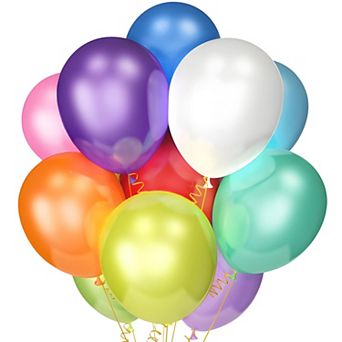 120 pc Assorted 12 Inch Latex Balloons for Birthday Wedding Baby Shower Party Multi Color Decor