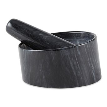 RSVP International Marble Mortal & Pestle - Black