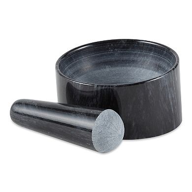 RSVP International Marble Mortal & Pestle - Black
