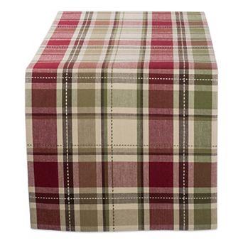 DII Homestead Plaid Table Runner