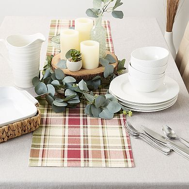 DII Homestead Plaid Table Runner