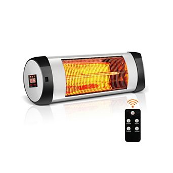 1500W Wall-Mounted Electric Heater Patio Infrared Heater with Remote Control