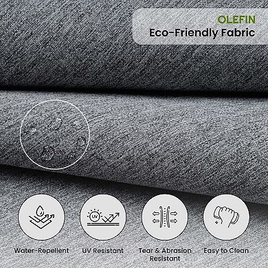 Covers&All Outdoor Seat/Back Deep Seating Cushion, Eco-friendly Olefin Fabric