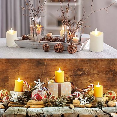 12 Pcs Flameless Flickering Ivory Candles with Timer