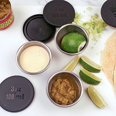 RSVP International Endurance® Condiment Cups with Lids 4 Piece