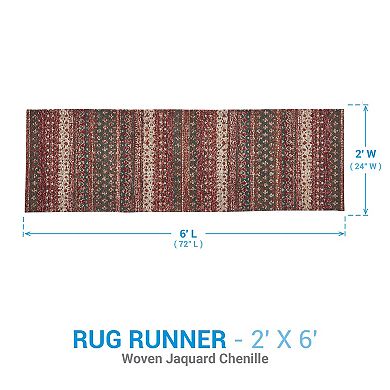 Park Designs Gamekeeper Stripe Chenille Rug Runner 2' x 6'